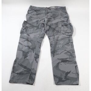 Wrangler Cargo Pants Mens 40x32 Grey Camo Regular Taper Utility